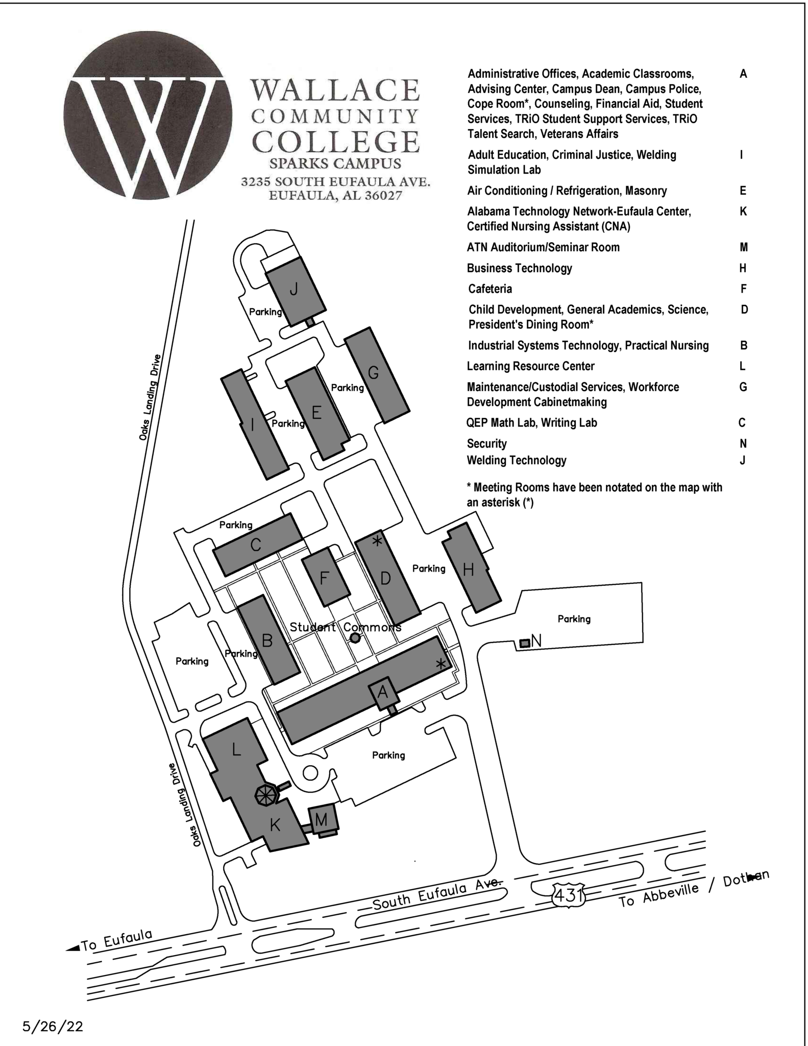 Campus Maps Wallace Community College   WCC Sparks Map 3 16 23 1583x2048 